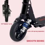 SPORTNOW Black Folding Electric Scooter with LED Lights