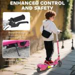 HOMCOM Pink Foldable Electric Scooter for Kids