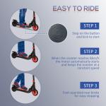 HOMCOM Red Folding Electric Scooter with Brake