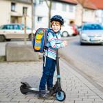 HOMCOM Sky Blue Folding Electric Scooter with Brake