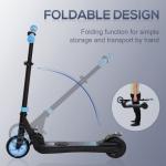 HOMCOM Sky Blue Folding Electric Scooter with Brake