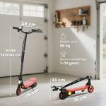 HOMCOM Folding Electric Scooter for Kids, Red
