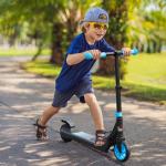 HOMCOM Sky Blue Folding Electric Scooter with Brake