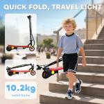 HOMCOM Folding Electric Scooter for Kids, Red