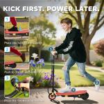 HOMCOM Folding Electric Scooter for Kids, Red