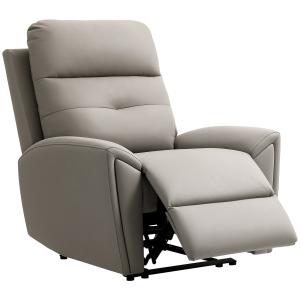 HOMCOM Grey Manual Recliner Chair for Living Room