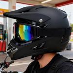 Matt Black Full Face Off-Road Motorcross Helmet