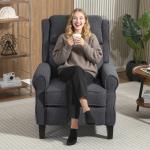 Charcoal Grey Electric Recliner Armchair