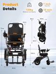 Lightweight Foldable Electric Wheelchair for All Terrain