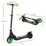 HOMCOM Foldable Electric Scooter with Rear Brake, Green