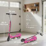 HOMCOM Pink Foldable Electric Scooter for Kids