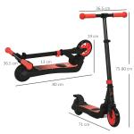 HOMCOM Red Folding Electric Scooter with Brake