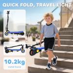 HOMCOM Folding Electric Scooter for Kids, Blue