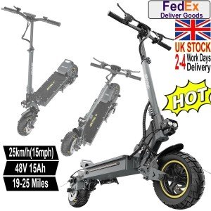 250W Electric Scooter - 40km Range, 15 mph 10" Off-Road
