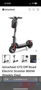 Isinwheel GT2 Pro 800W Off-Road Electric Scooter