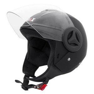 Zorax ZOR-603 Matt Black Open Face Helmet