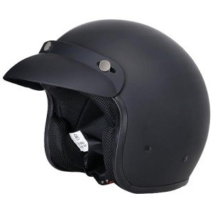 Zorax ZOR-604 Matt Black Open Face Helmet