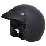 Zorax ZOR-604 Matt Black Open Face Helmet