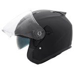 Zorax Matt Black Double Visor Motorcycle Helmet