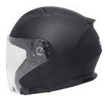 Zorax Matt Black XXL Open Face Motorcycle Helmet