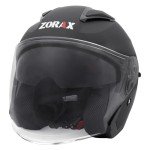 Zorax Matt Black Double Visor Motorcycle Helmet