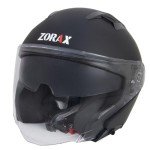 Zorax Matt Black XXL Open Face Motorcycle Helmet