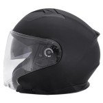Zorax Matt Black XXL Open Face Motorcycle Helmet