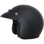 Zorax ZOR-604 Matt Black Open Face Helmet