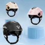 Lidzopas Dual Lens Open Face Scooter Helmet