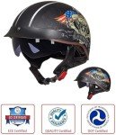 Retro Open-Face Half Helmet for Scooters and Bikes