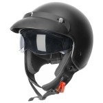 Zorax ZOR-605 Matt Black Open Face Helmet