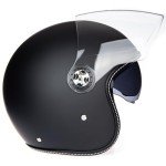 Matte Black Open Face Helmet for Scooters