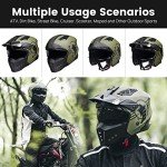 ILM Vintage Open-Face Motorcycle Helmet for Scooters