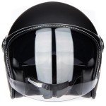 Matte Black Open Face Helmet for Scooters
