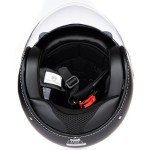 Matte Black Open Face Helmet for Scooters