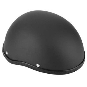 Matte Black Retro Half Face Motorcycle Helmet