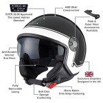 Agrius Score Matte Black Open Face Helmet