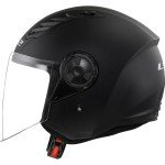 LS2 Open Face Motorcycle Helmet - Matt Black