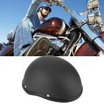 Matte Black Retro Half Face Motorcycle Helmet