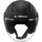 LS2 Open Face Motorcycle Helmet - Matt Black