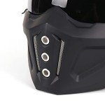 Woljay Matte Black Modular Helmet for Scooters