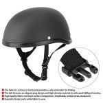 Matte Black Retro Half Face Motorcycle Helmet