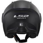 LS2 Open Face Motorcycle Helmet - Matt Black