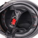 Woljay Matte Black Modular Helmet for Scooters