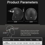 Vintage Open Face Bluetooth Motorcycle Helmet for Adults