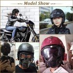 Vintage Open Face Bluetooth Motorcycle Helmet for Adults