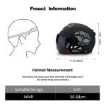 Ergocar Classic Half Helmet with Sun Visor