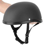 Matte Black Retro Half Face Motorcycle Helmet