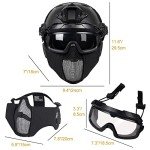 OneTigris Tactical Helmet with Ear Protection & Goggles