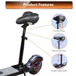 Adjustable Electric Scooter Seat with Shock Absorber